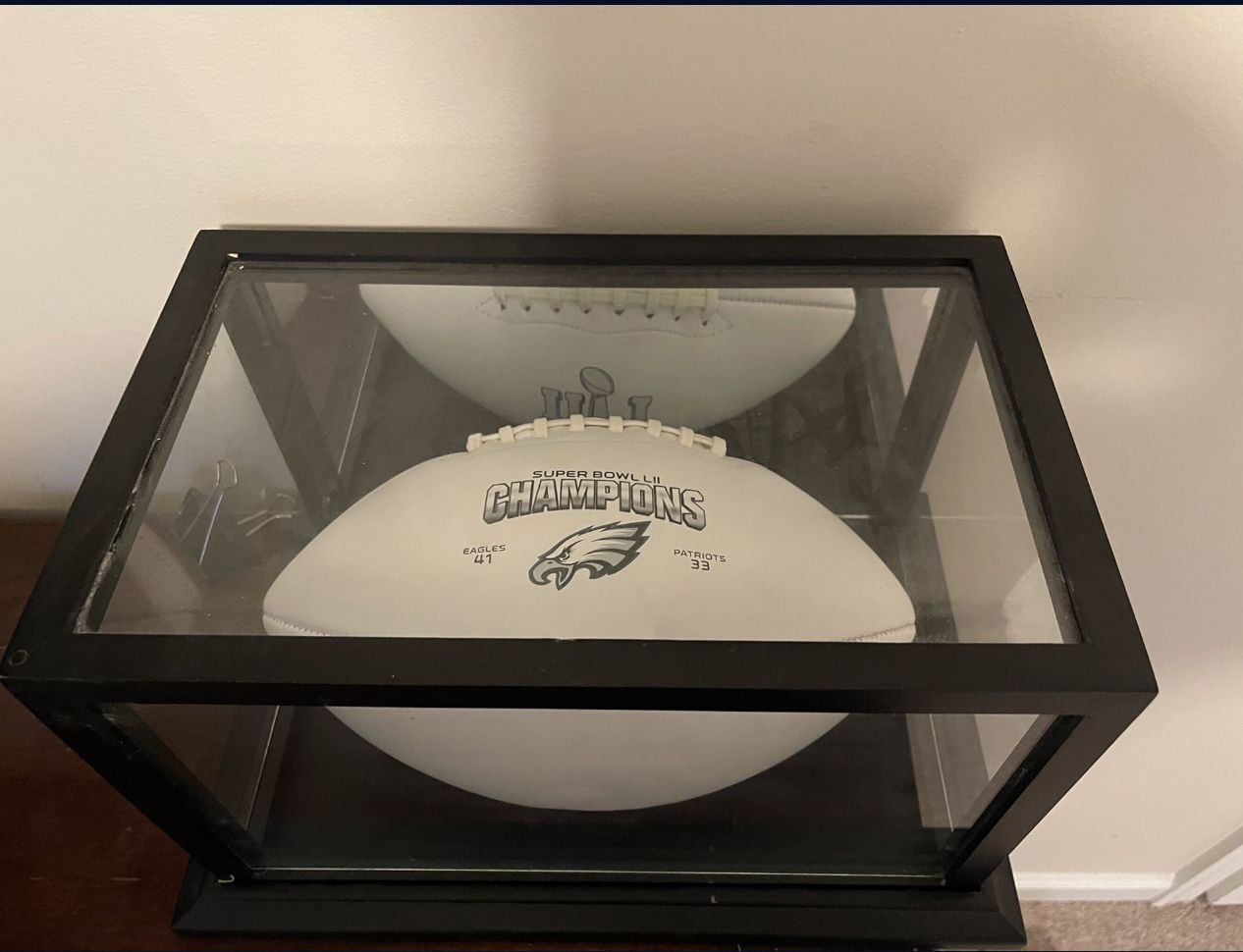 Philadelphia Eagles Super Bowl Football In A Case 