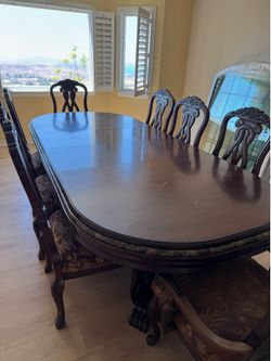 Large dining room set, ornate