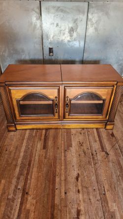 Solid Wood multifunctional Cabinet with Glass Panel Doors