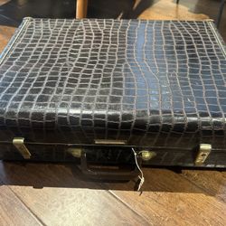 Vintage Faux Alligator Suitcase 