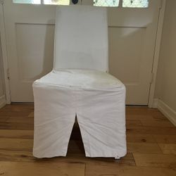 White Slip Cover Desk Chair