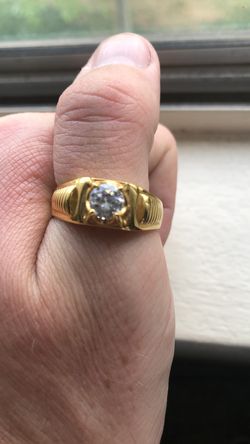 Large Golden and diamond ring