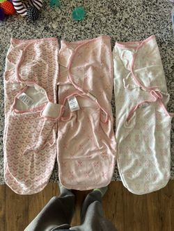 3-Pack Organic Baby Swaddle Sleep Sacks - Newborn (0-3 Months) - Angelic pattern