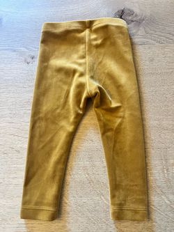 Mustard Yellow Velour Baby Leggings 9-12 months
