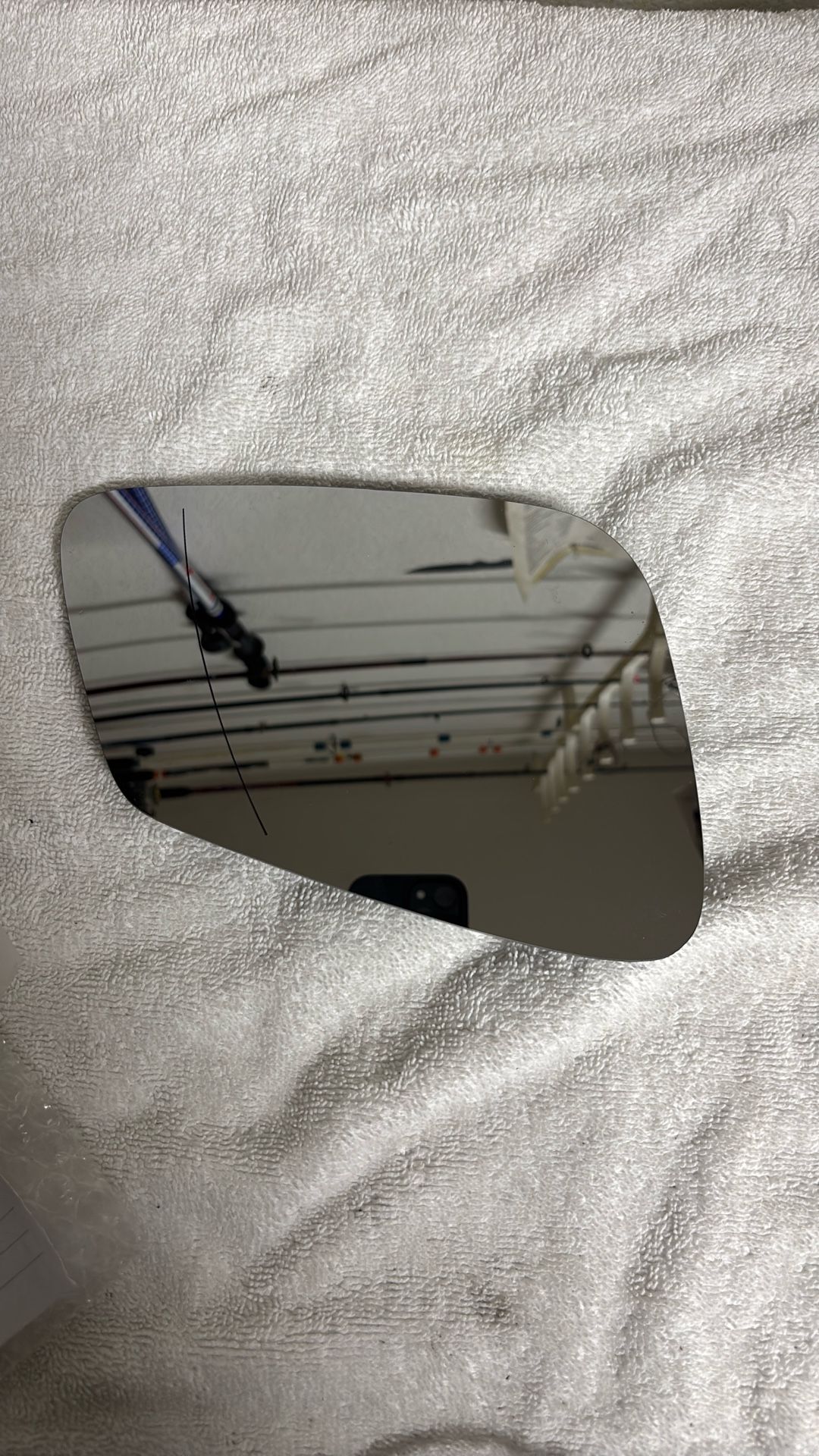 Passenger side heated mirror glass