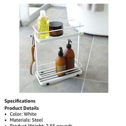 YAMAZAKI Home Tower Bath Rack - Bathroom Shower Storage Holder, Caddy Shelf Organizer - Small, 13" - Steel