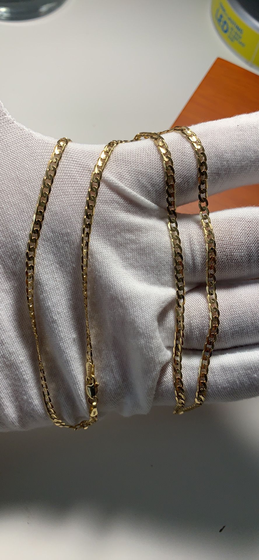 14kt solid cuban link chain