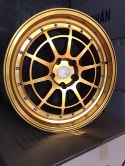 Brand new 18" 5 lug machine gold wheels