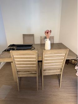 Wooden dining table