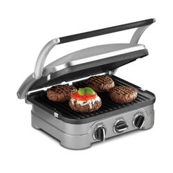 New Open Box Cuisinart Indoor 5-in-1 Griddler Grill With Nonstick Cooking Plates