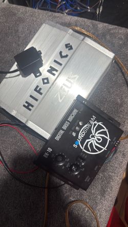 Hifonics Zeus Gamma amp and Soundstream BX-10
