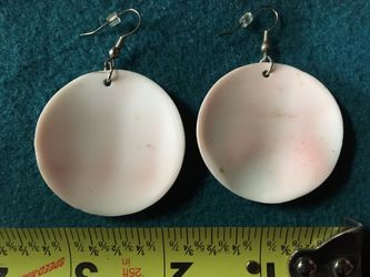 Pink murex shell earrings, rare