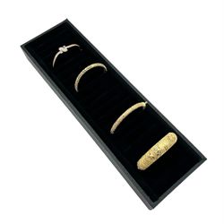 Velvet Bangle Tray 21 Slot Inserts For Jewelry Display Black 4”W x 14”L x 1”H