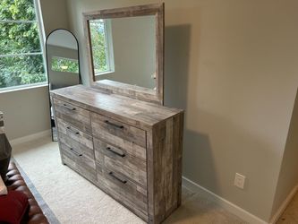 Dresser with matching mirror