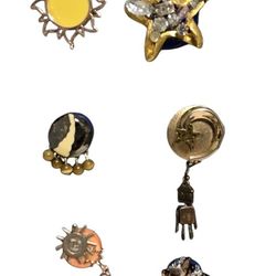 handcrafted refrigerator magnets crafted with vintage jewelry 