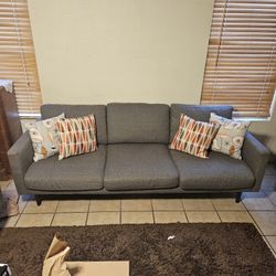 Mid Century Modern Style Couch And Love Seat Set 