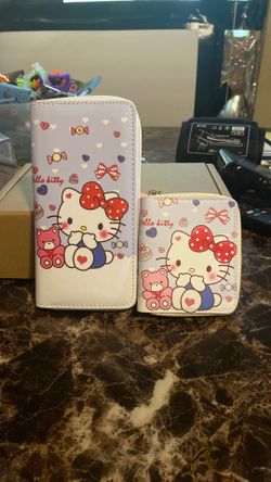 Brand New Hello Kitty Wallet And Matching Small Wallet