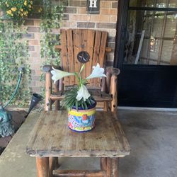 Texas Star Rocking Chair And Table 