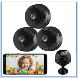 3 Pack Hidden Camera, WiFi Mini HD 1080P Wireless Camera for Home Office Security, Small Nanny Cam with Motion Sensor Night Vision, APP Control Camera