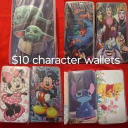 Disney Character Wallets $10 Each 