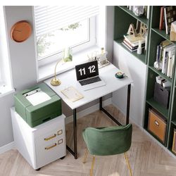 Small White Computer Desk 