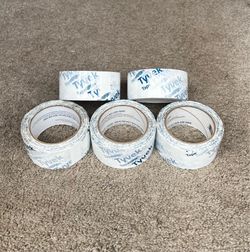 DuPont Tyvek 1.88 in. W X 164 ft. L House-Wrap Tape. Each roll $8. Total 5 rolls