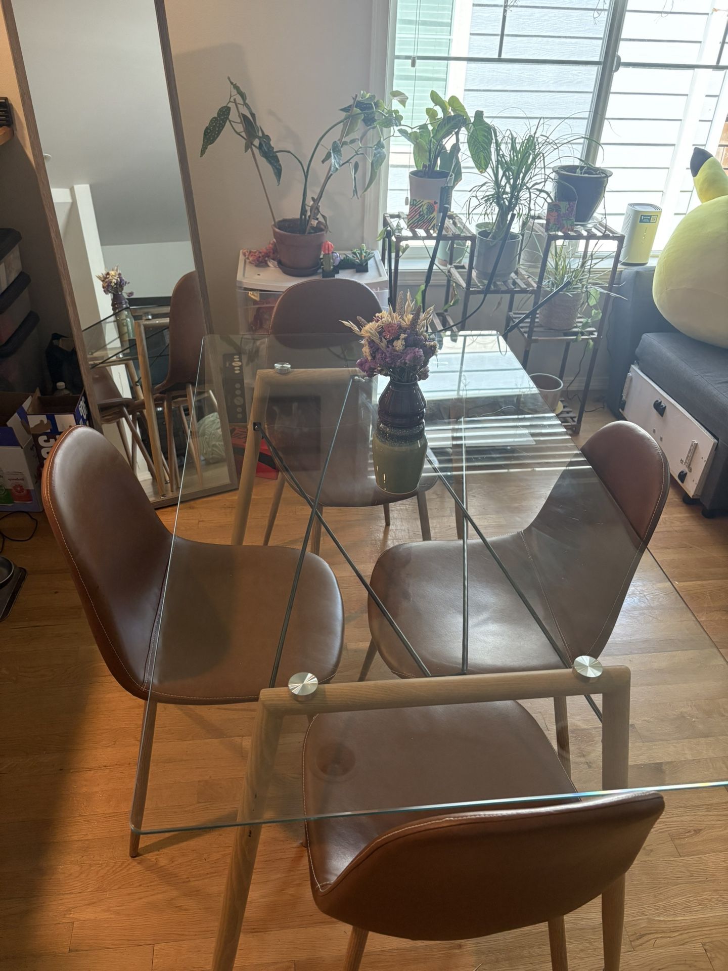 Glass Dining Table Set