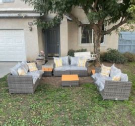 Ovios brand high quality patio furniture set fully assembled deep seating cushions high quality outdoor furniture 🚎🆕🚎☑️