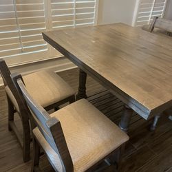 Dove Gray Pub Style Table 