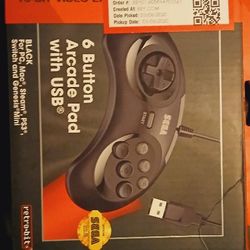 Sega Style Arcade 6 Panel Pad With USB Attachment 