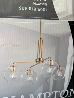 Brushed gold chandelier