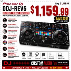 Pioneer DJ DDJ Series DDJ-REV5 2-Channel Mixer 4-Deck Controller Rekordbox Serato Performance FX Pads Stems Ready  🚨 Payment Options Available 🚨 No 