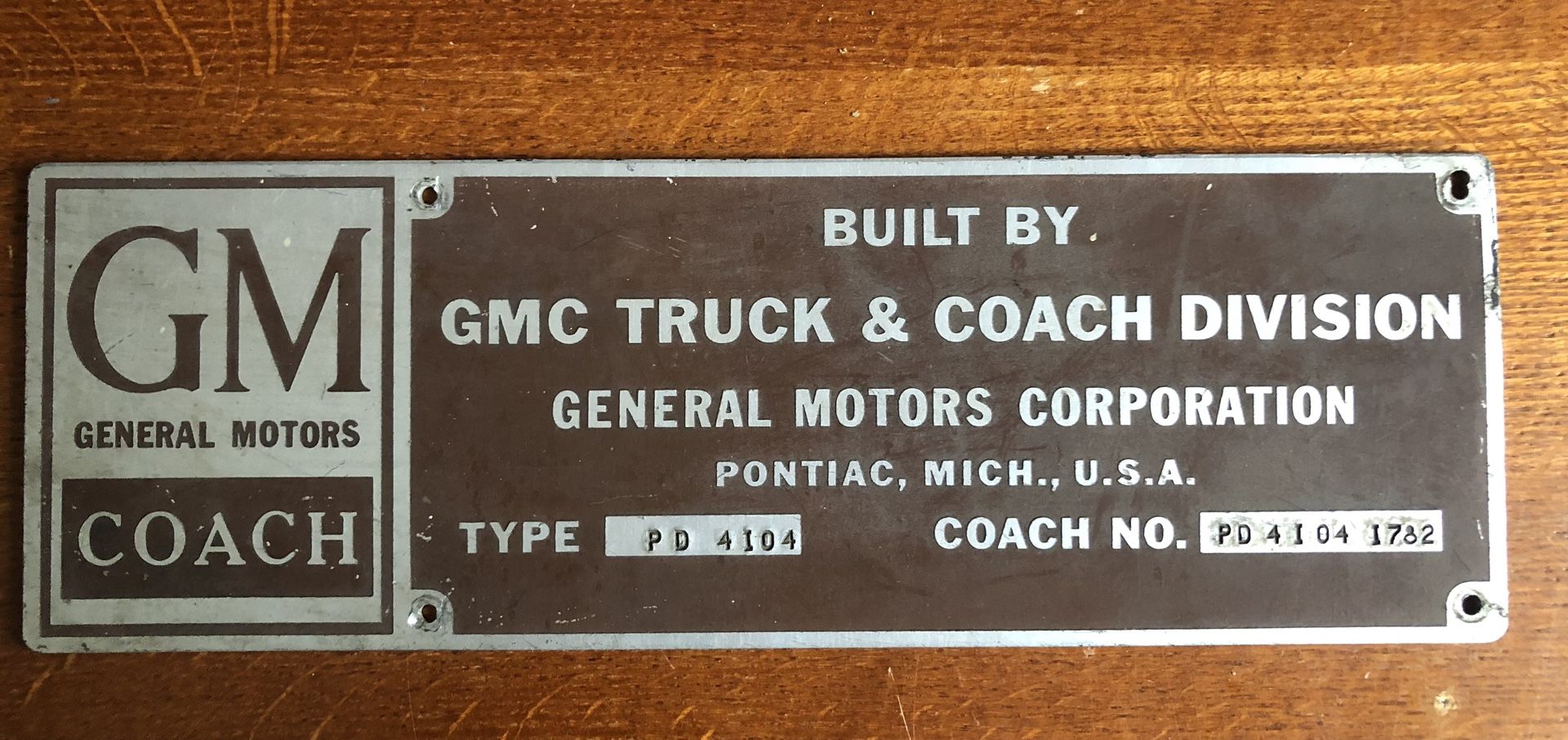 GMC Truck & Coach plate 