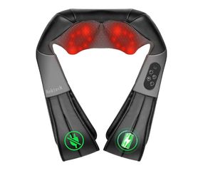 Nekteck Shiatsu Neck Massager with Heat, 2026 Upgraded Cordless Massage
Rechargeable Shoulder Back Kneading Massage Pillow for Pain Relief Deep Tissue