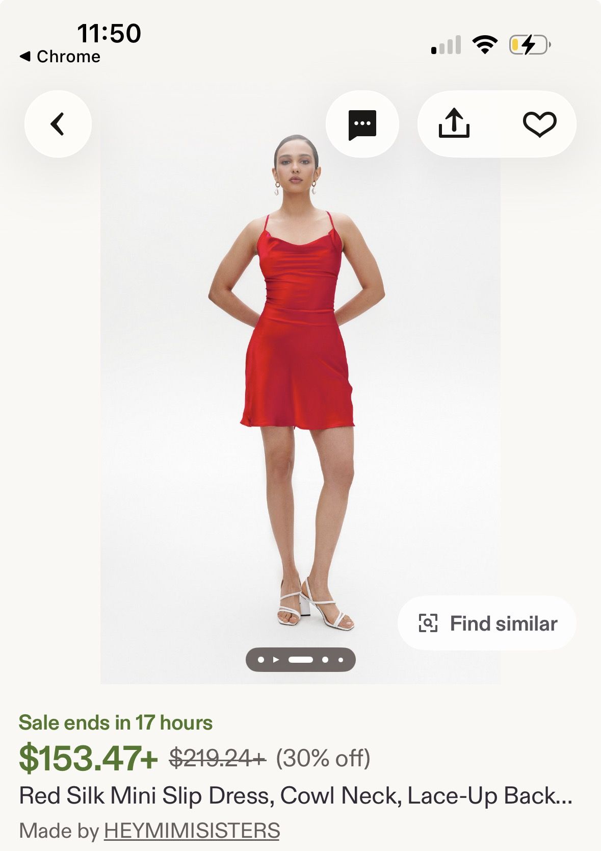 Brand new red silk prom or homecoming mini dress