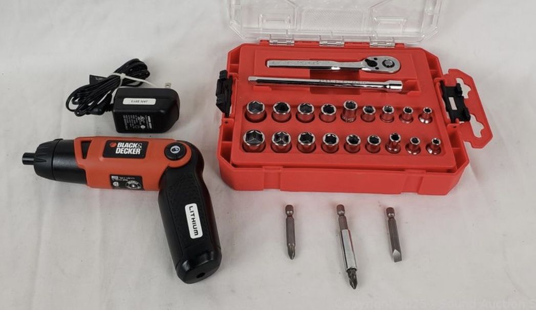 Craftsman 20pc 1/4" Socket Set & Black & Decker 3.6V Cordless Screwdriver
