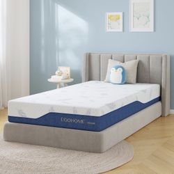  Medium Twin Mattress 8 Inch Memory Foam Mattresses Bed in a Box with Gel Foam and Removeable Fiberglass Free Cover for Cool Sleep