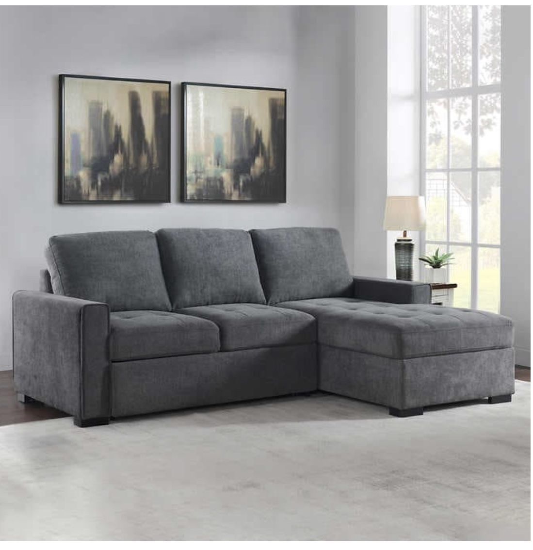 Pulaski Kendale Contemporary Sofa Chaise with Pullout Bed