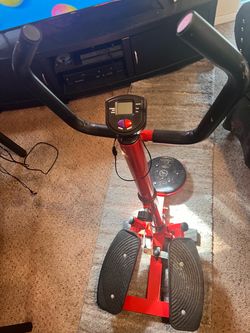 Red Twist Stepper with Handlebar – Home Cardio Exercise Machine