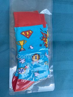 Novelty Superhero Graphic Crew Socks