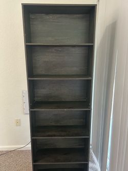 Grey wood bookshelf - Free
