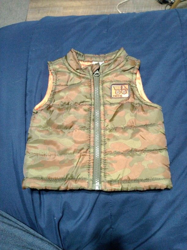 Heathtex Jacket Baby 3-6 Months. Puffer Vest Camo Truck Crew Outdoors.