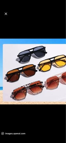 New Horizons 5 Pairs Unisex Vintage Trendy Aviator Frames Sunglasses