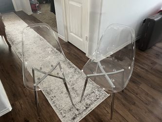 Clear Modern Chairs Set Of 2