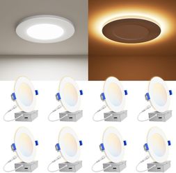LED Recessed Ceiling Lights 8-Pack