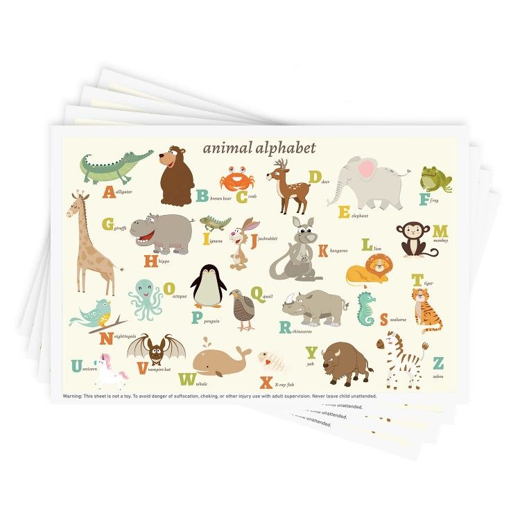 Disposable Stick-on Placemats for Baby, Toddler, & Kids, Restaurant Table Mats 40 Pack