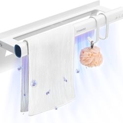 Electric Towel Rack, Energy-Saving Towel Warmer, Compact Rapid Heating and Drying, 3 Timer Settings, Wall Mounted Electric Towel Heater for Home Bathr
