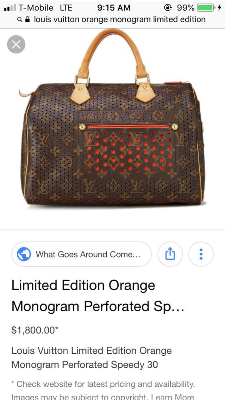 Louis Vuitton Limited Edition Monogram Canvas Perforated Speedy 30 Sat –  LuxeDH