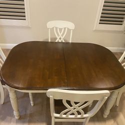 Kitchen Table with Leaf and 4 Chairs