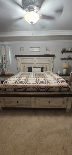 Bed and side tables